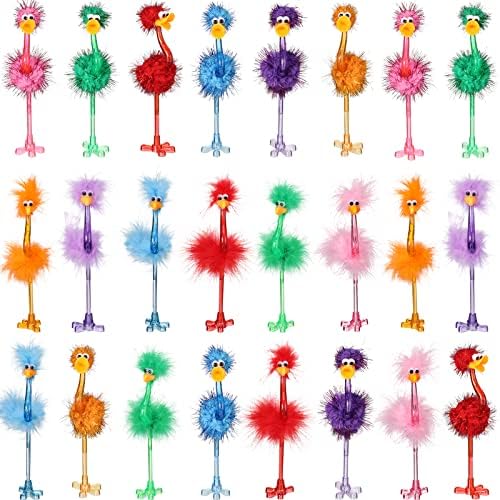 Tinlade 24 Pcs Flamingo Ostrich Novelty Pens