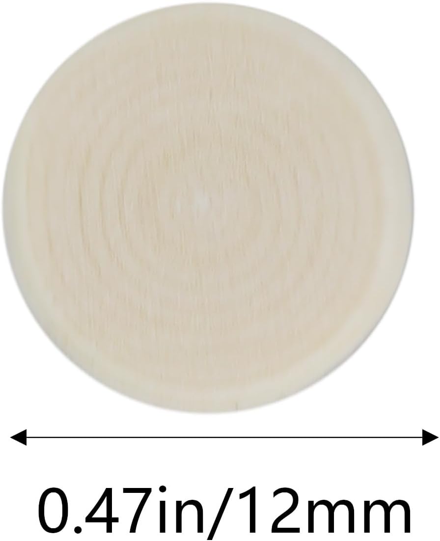 Septe 200pcs Unfinished Half Wooden Balls 12mm