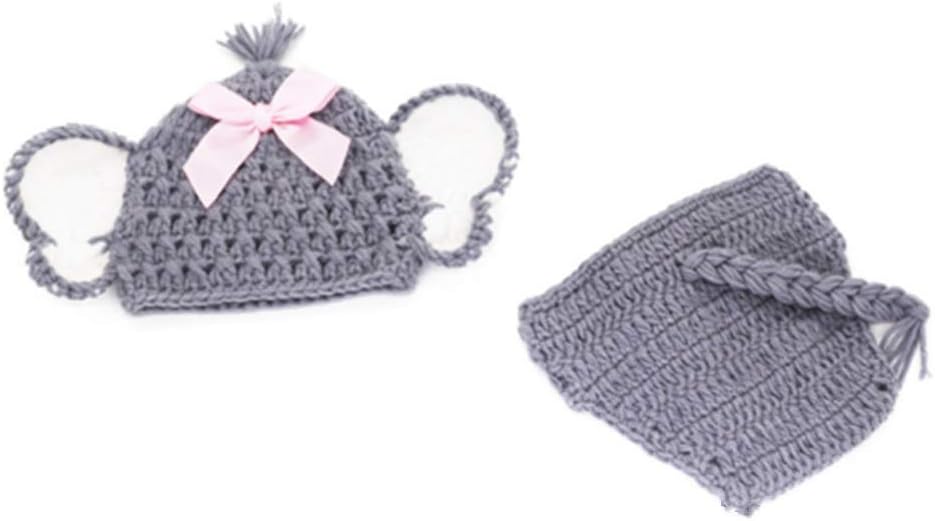 Newborn Baby Photography Props Set Elephant Hat and Shorts