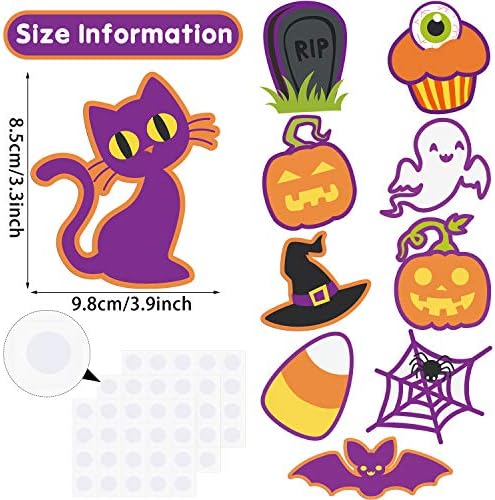 60 Halloween Cut Out Accents Mini Paper Decorations