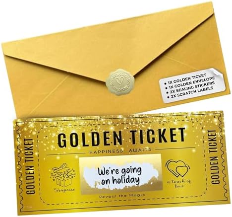 Golden Ticket Scratch Card Personalized Gift Set