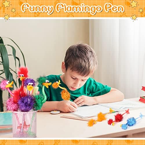 Tinlade 24 Pcs Flamingo Ostrich Novelty Pens