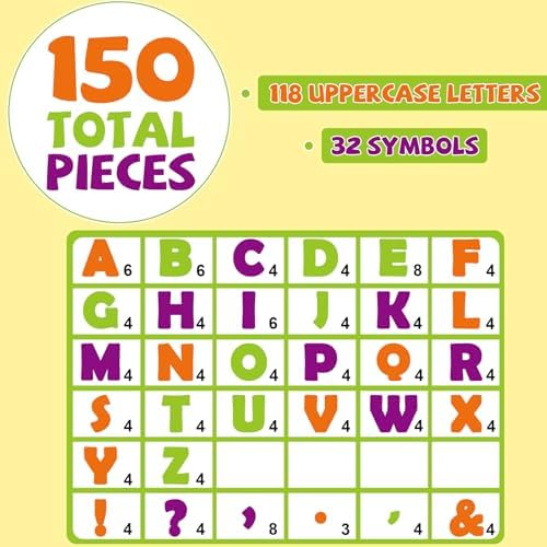 150 PCS 6 Colorful Bulletin Board Letters Set