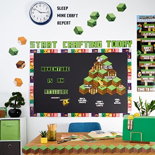 Eureka Minecraft Life Lessons Vertical Classroom Banner