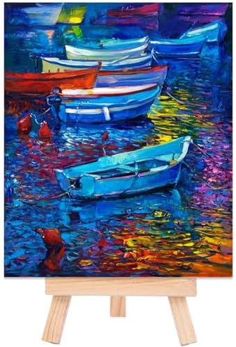 EBOOT 12 Pack Mini Wood Display Easel 5 Inch