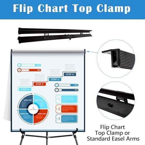 Falling in Art Extra Large 70 High Flip Chart Tripod Display Easel Black