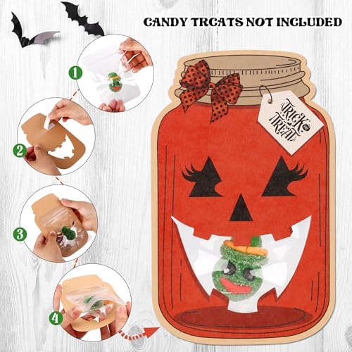 Giiffu 50 Halloween Party Favor Set with Treat Bags