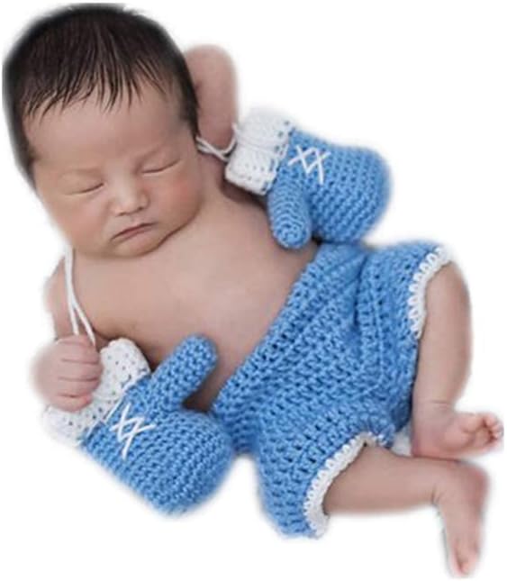 Newborn Baby Photography Prop Set Crochet Gloves and Pants