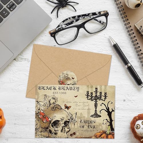 Whaline 36 Pack Halloween Greeting Cards with Envelopes and Stickers