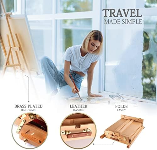 Modera 163-Piece French Easel Painting Set Deluxe Artist Kit