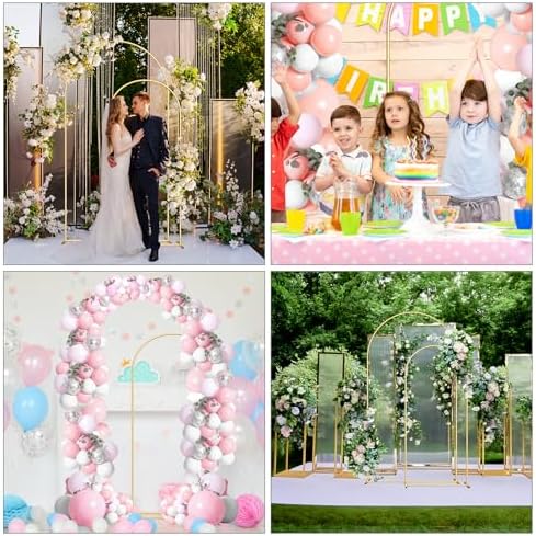 Gold Wedding Arch Backdrop Stand Set of 2