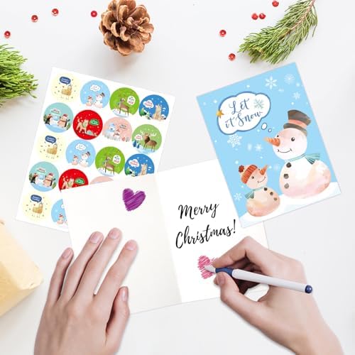 Fancy Land 24 Pack Christmas Greeting Cards with Envelopes