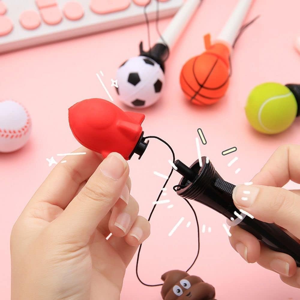 Black and White Bounce Football Pens for Fun and Writing