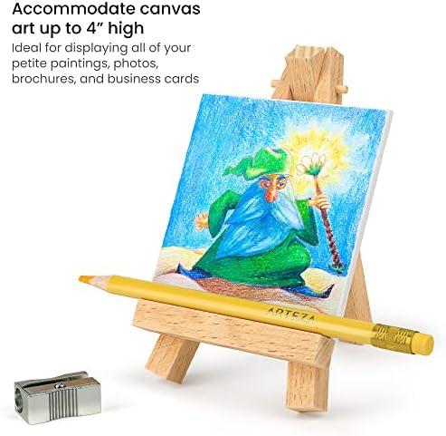 ARTEZA 5 Inch Mini Display Wood Easel Pack of 40