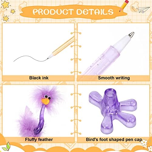 Tinlade 24 Pcs Flamingo Ostrich Novelty Pens