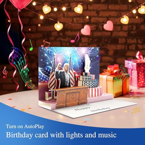 Birthday Card with Talking Donald and Light for Fun Greetings