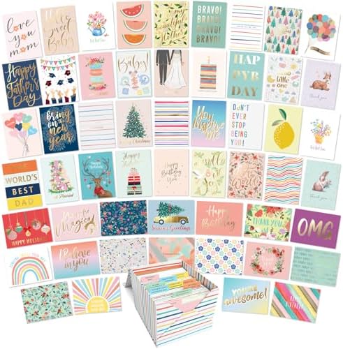 Sweetzer Orange 100 Card Envelope Set - Greeting Cards Assortment