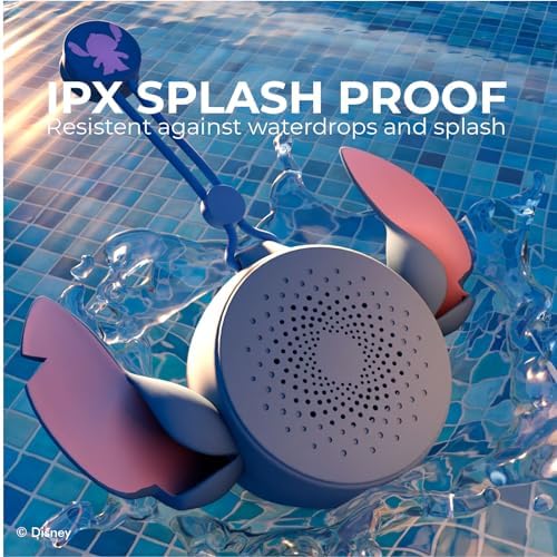 Disney Lilo and Stitch Bluetooth Shower Speaker with Suction Cup - IPX4 Water Resistant