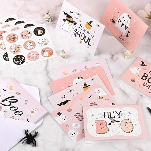 Kavoc Halloween Ghost Thank You Cards 36Pcs Set