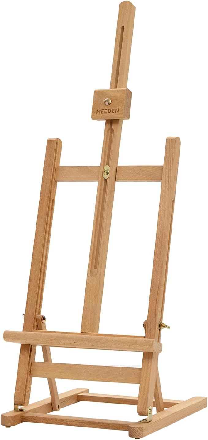 MEEDEN Large Wooden H-Frame Easel for Painting