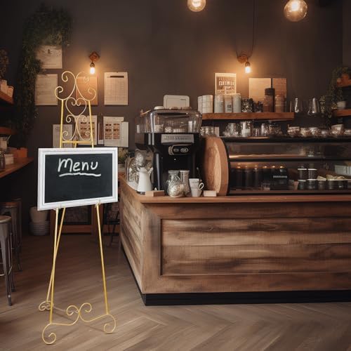 2 Pcs Metal Scroll Easel with Chain Support