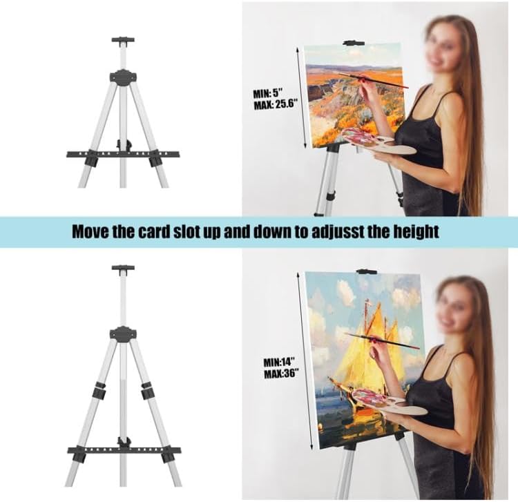 Lightweight Portable Aluminum Easel Tripod Stand for Kids and Students