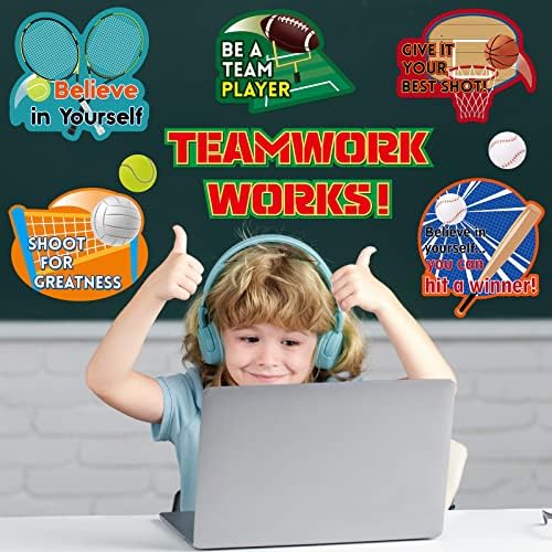 Thenshop Sports Teamwork Bulletin Board Set 72 Pcs
