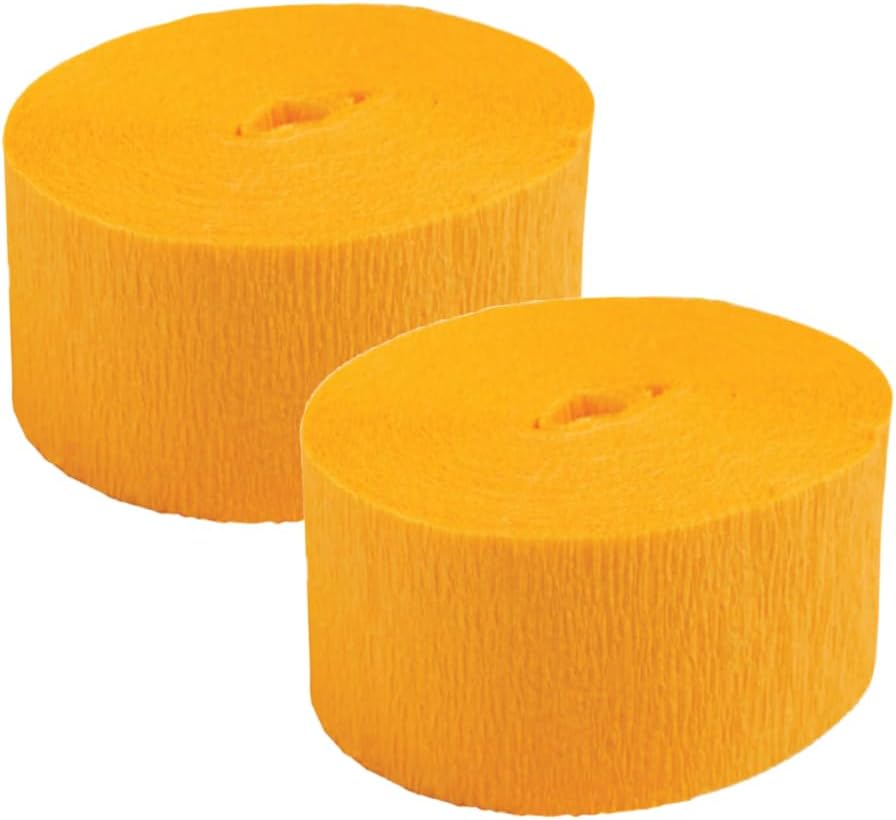 K-Kraft Goldenrod Crepe Paper Streamers 2 Rolls