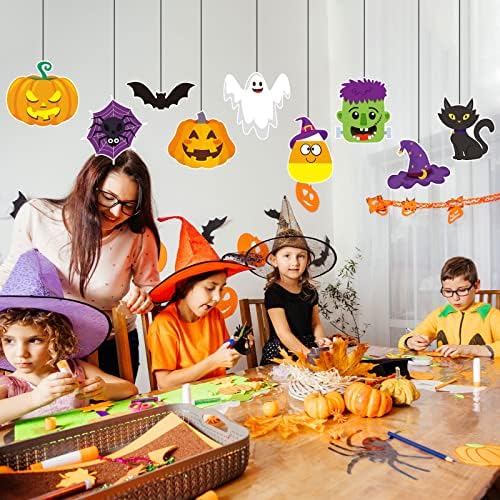 45 Halloween Cutouts with Glue Dots for Decor