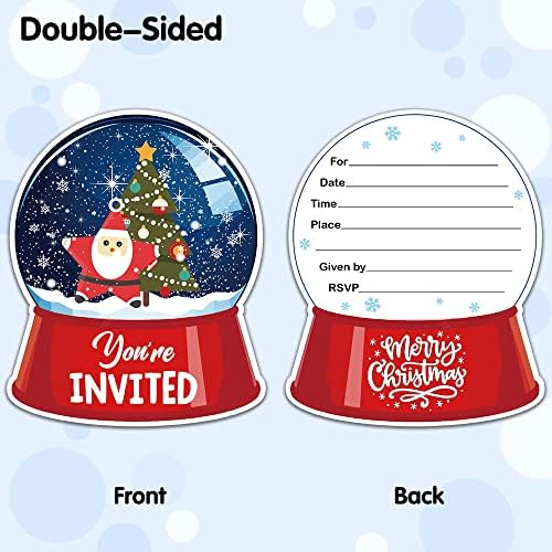 RZHV 15 Pack Crystal Ball Shaped Party Invitations Cards with Envelopes