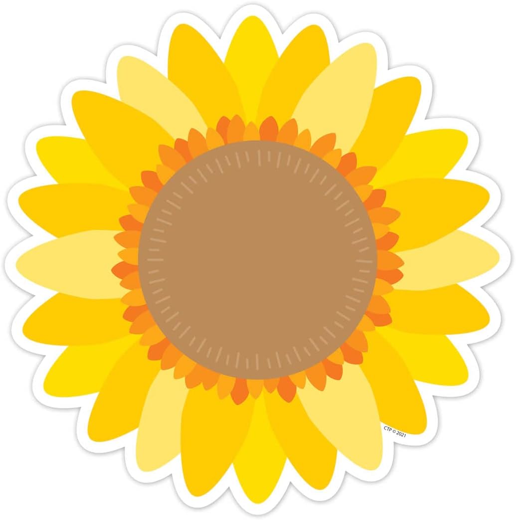 Sunflower 6 Inch Cut-Outs Classroom Decor