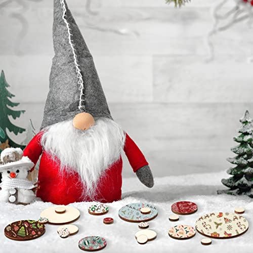 450 Pieces Round Wooden Discs for Crafts and Decorations