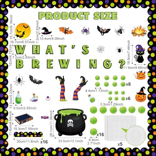 Pasimy Halloween Bulletin Board Decor Set