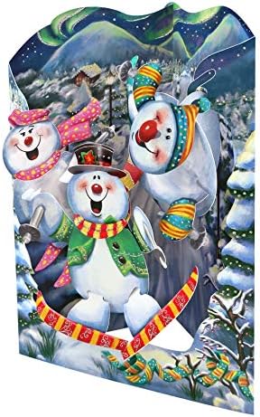 3D Pop Up Christmas Card with Snowmen