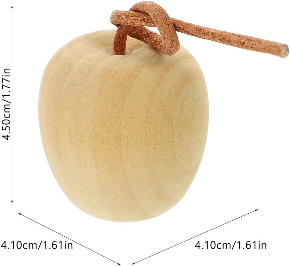 GLEAVI 4pcs Unpainted Wood Fruit Ornaments