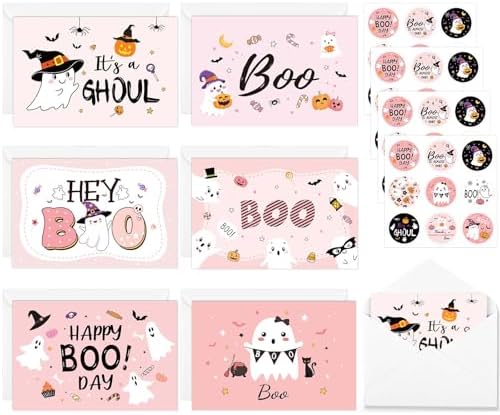 Kavoc Halloween Ghost Thank You Cards 36Pcs Set