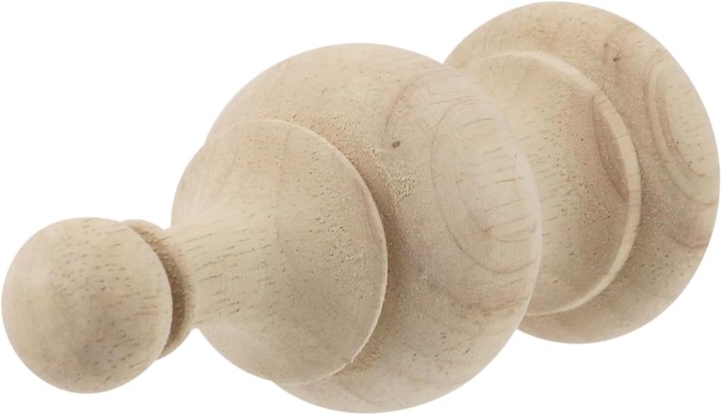 UTALIND 2 Pcs Unfinished Wood Finials for Staircase Decorations