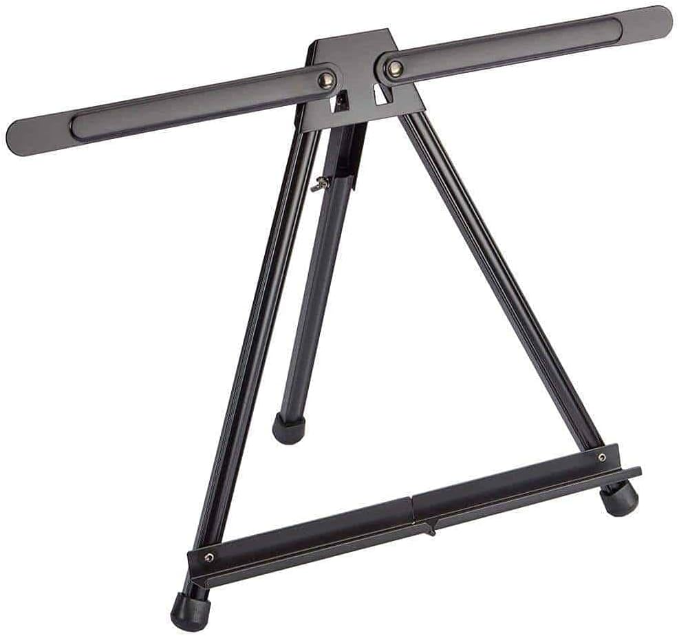 KINGART Adjustable Aluminum Easel - 15 to 21 Height - Portable and Durable
