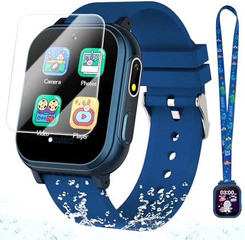 Waterproof Kids Smart Watch with 32 Games and Dual Camera