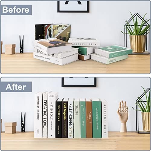 VFINE Clear Acrylic Bookends 4 Piece Set