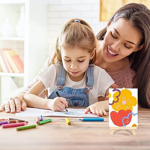 60 Pcs Mini Wooden Easel Stand for Art Displays