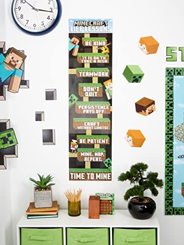 Eureka Minecraft Life Lessons Vertical Classroom Banner