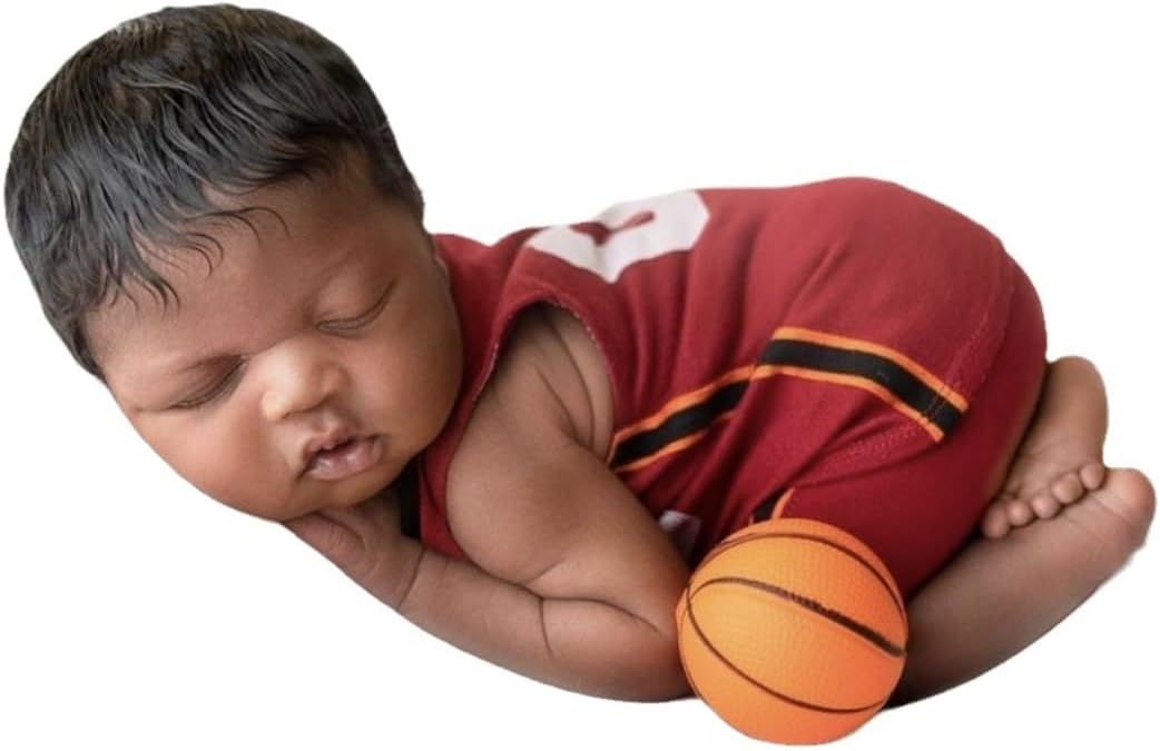 Newborn Photography Props Basketball Hat Pants Set for Baby Boy