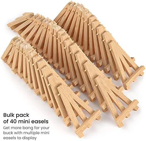 ARTEZA 5 Inch Mini Display Wood Easel Pack of 40