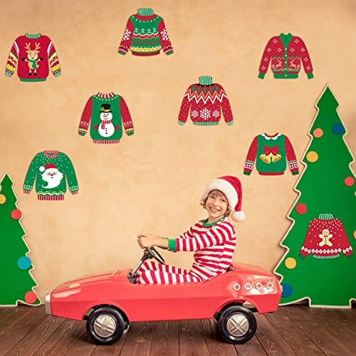 40 Piece Ugly Sweater Cutouts for Christmas Party Decorations