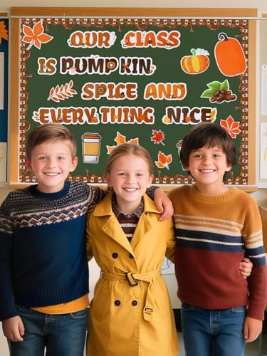 Fall Bulletin Board Decoration Set with 200 Glue Points