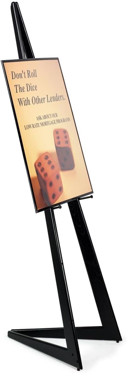 Black Bi-Fold Adjustable Wood Easel 64 H x 215 D