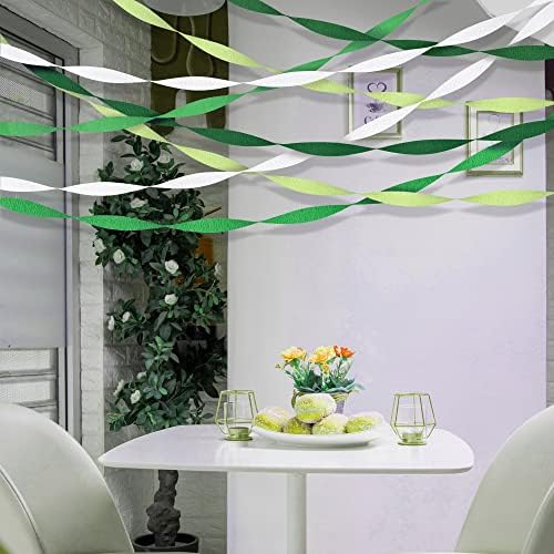 Green Streamers 8 Rolls 656ft Crepe Paper Decorations