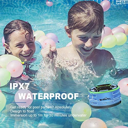 BassPal IPX7 Waterproof Bluetooth Speaker with LED Display and TWS Stereo Sound