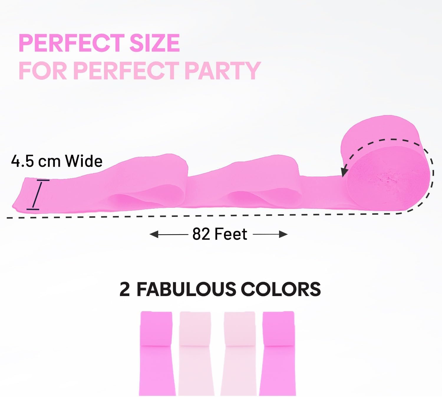 Captain Decor 4 Hot Pink Crepe Paper Streamers Rolls
